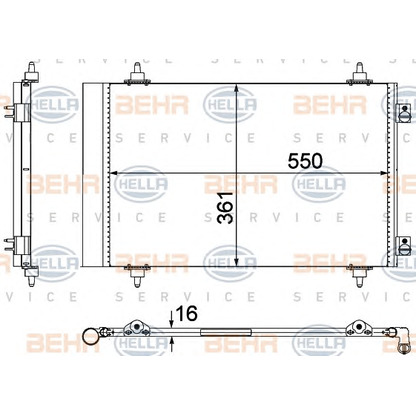 Фото Конденсатор, кондиционер BEHR HELLA SERVICE 8FC351304281