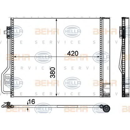 Foto Condensatore, Climatizzatore BEHR HELLA SERVICE 8FC351304291