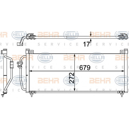 Foto Condensatore, Climatizzatore BEHR HELLA SERVICE 8FC351304381