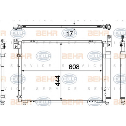 Foto Condensatore, Climatizzatore BEHR HELLA SERVICE 8FC351304421