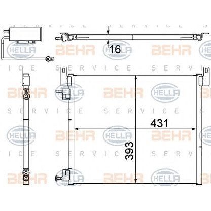 Foto Kondensator, Klimaanlage BEHR HELLA SERVICE 8FC351304481