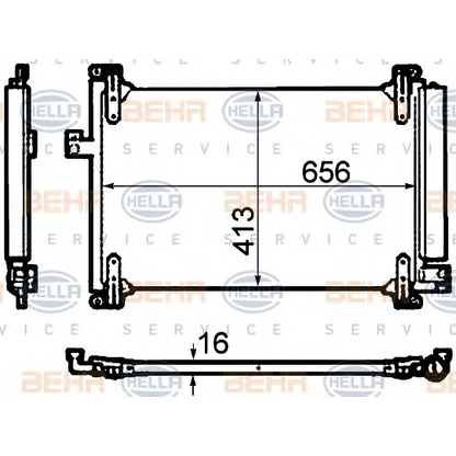 Foto Condensador, aire acondicionado BEHR HELLA SERVICE 8FC351304711