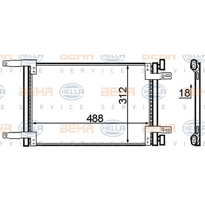 Фото Конденсатор, кондиционер BEHR HELLA SERVICE 8FC351305421