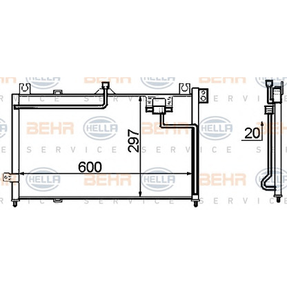 Фото Конденсатор, кондиционер BEHR HELLA SERVICE 8FC351306121