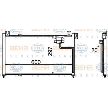 Фото Конденсатор, кондиционер BEHR HELLA SERVICE 8FC351306141