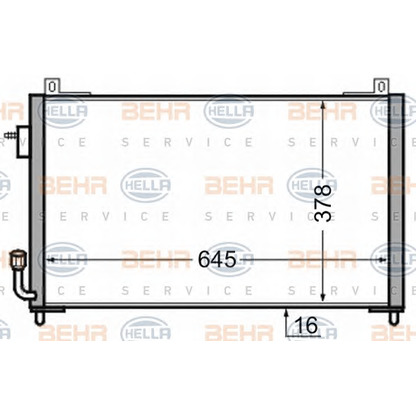 Фото Конденсатор, кондиционер BEHR HELLA SERVICE 8FC351306471