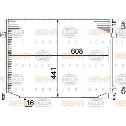 Foto Kondensator, Klimaanlage BEHR HELLA SERVICE 8FC351306661