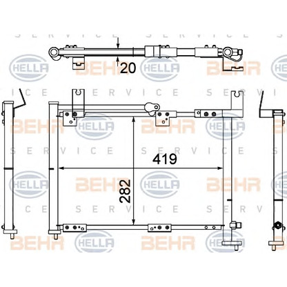 Foto Condensador, aire acondicionado BEHR HELLA SERVICE 8FC351307061