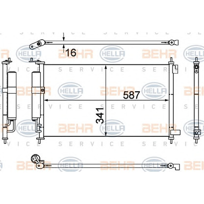 Foto Condensatore, Climatizzatore BEHR HELLA SERVICE 8FC351307791