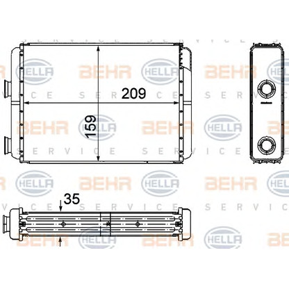 Photo Système de chauffage BEHR HELLA SERVICE 8FH351308251