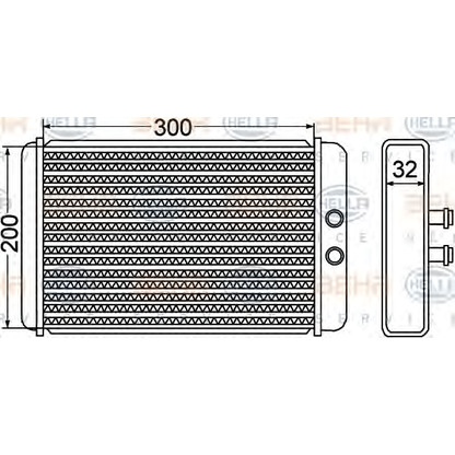 Foto Scambiatore calore, Riscaldamento abitacolo BEHR HELLA SERVICE 8FH351308261