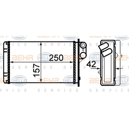 Foto Radiador de calefacción BEHR HELLA SERVICE 8FH351308551