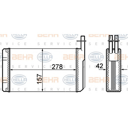 Foto Radiador de calefacción BEHR HELLA SERVICE 8FH351308661