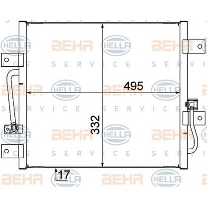 Foto Condensador, aire acondicionado BEHR HELLA SERVICE 8FC351309101