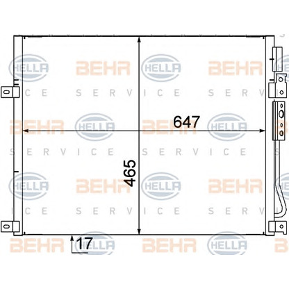 Foto Condensador, aire acondicionado BEHR HELLA SERVICE 8FC351309111