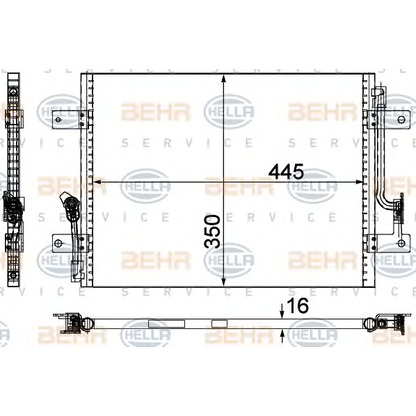 Foto Condensador, aire acondicionado BEHR HELLA SERVICE 8FC351309311