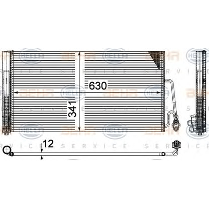 Foto Condensatore, Climatizzatore BEHR HELLA SERVICE 8FC351309381