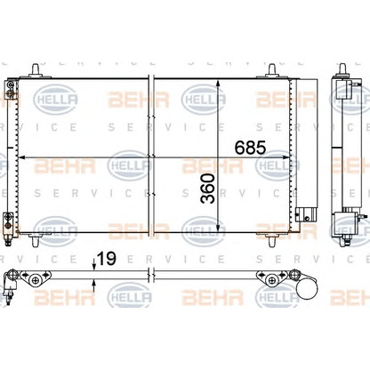 Foto Condensatore, Climatizzatore BEHR HELLA SERVICE 8FC351309401