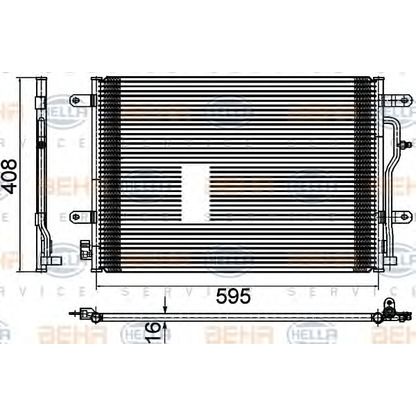 Фото Конденсатор, кондиционер BEHR HELLA SERVICE 8FC351309471