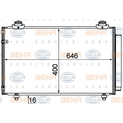 Фото Конденсатор, кондиционер BEHR HELLA SERVICE 8FC351310131