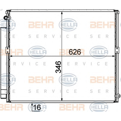 Foto Kondensator, Klimaanlage BEHR HELLA SERVICE 8FC351310161