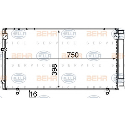 Foto Kondensator, Klimaanlage BEHR HELLA SERVICE 8FC351310171