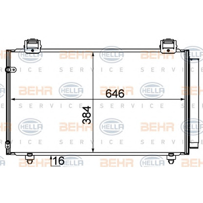 Фото Конденсатор, кондиционер BEHR HELLA SERVICE 8FC351310191