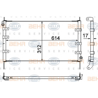 Фото Конденсатор, кондиционер BEHR HELLA SERVICE 8FC351310341