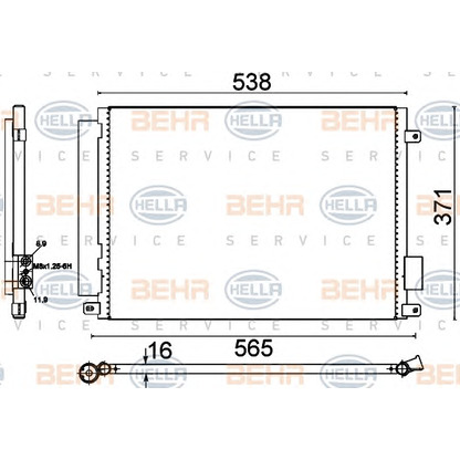 Photo Condenser, air conditioning BEHR HELLA SERVICE 8FC351310671