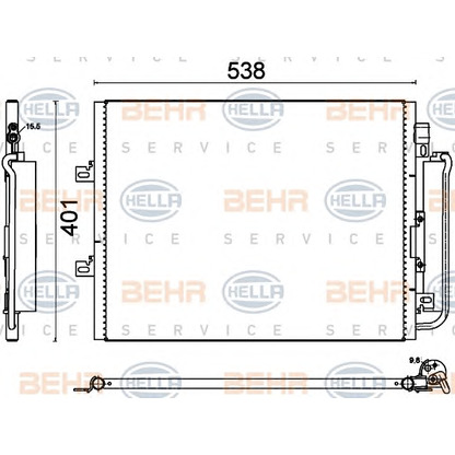 Zdjęcie Skraplacz, klimatyzacja BEHR HELLA SERVICE 8FC351310691