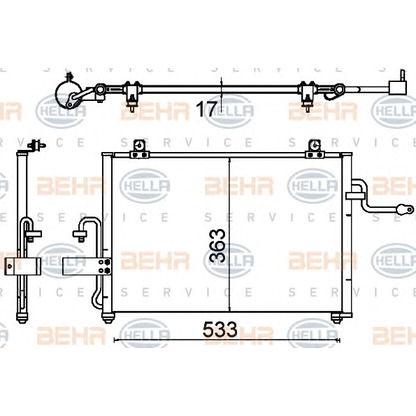 Фото Конденсатор, кондиционер BEHR HELLA SERVICE 8FC351310731