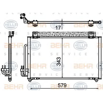 Foto Condensador, aire acondicionado BEHR HELLA SERVICE 8FC351310751