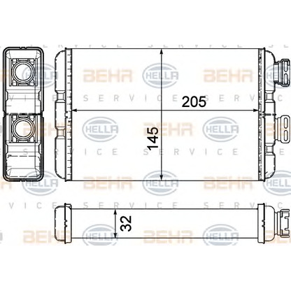 Foto Wärmetauscher, Innenraumheizung BEHR HELLA SERVICE 8FH351311321