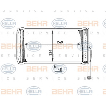 Фото Теплообменник, отопление салона BEHR HELLA SERVICE 8FH351311541