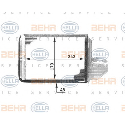 Photo Heat Exchanger, interior heating BEHR HELLA SERVICE 8FH351311661
