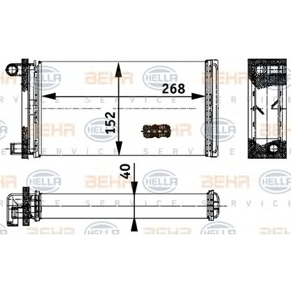 Фото Теплообменник, отопление салона BEHR HELLA SERVICE 8FH351312391