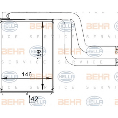 Zdjęcie Wymiennik ciepła, ogrzewanie wnętrza BEHR HELLA SERVICE 8FH351313161