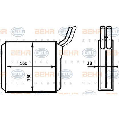 Фото Теплообменник, отопление салона BEHR HELLA SERVICE 8FH351313261