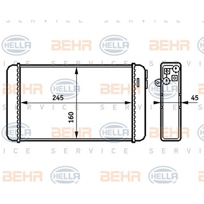 Foto Radiador de calefacción BEHR HELLA SERVICE 8FH351313281