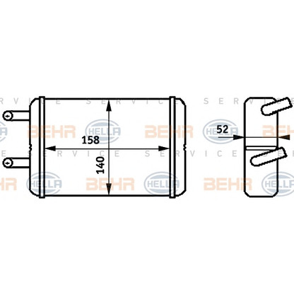 Foto Radiador de calefacción BEHR HELLA SERVICE 8FH351313331