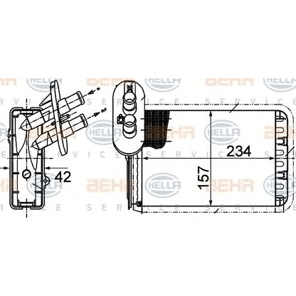 Foto Radiador de calefacción BEHR HELLA SERVICE 8FH351313451