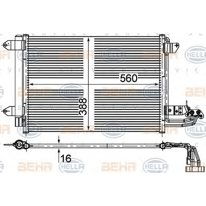 Photo Condenser, air conditioning BEHR HELLA SERVICE 8FC351313681