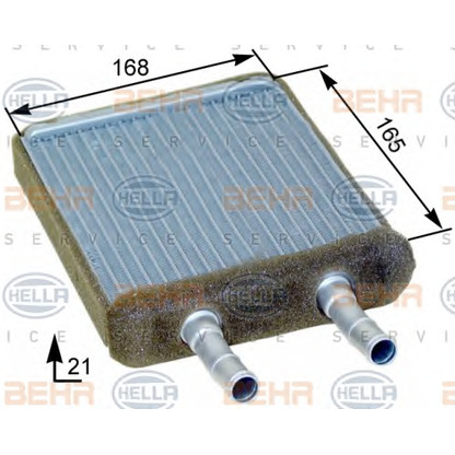 Foto Radiador de calefacción BEHR HELLA SERVICE 8FH351315201