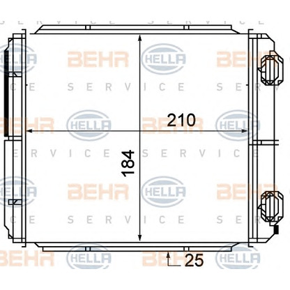 Photo Heat Exchanger, interior heating BEHR HELLA SERVICE 8FH351315371