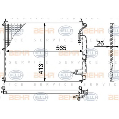 Foto Condensador, aire acondicionado BEHR HELLA SERVICE 8FC351317221