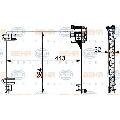 Фото Конденсатор, кондиционер BEHR HELLA SERVICE 8FC351317371