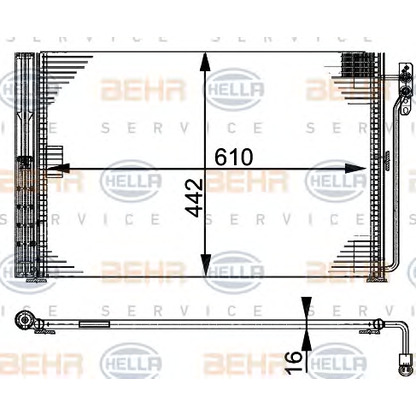 Foto Condensador, aire acondicionado BEHR HELLA SERVICE 8FC351317481