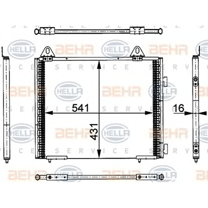 Foto Condensador, aire acondicionado BEHR HELLA SERVICE 8FC351317741