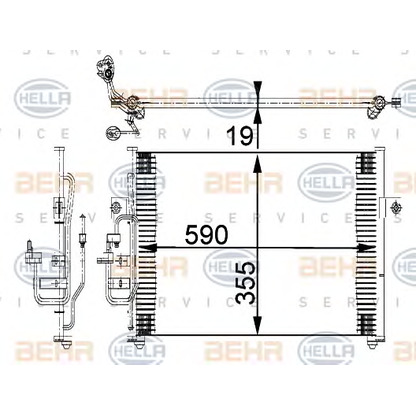 Фото Конденсатор, кондиционер BEHR HELLA SERVICE 8FC351318021