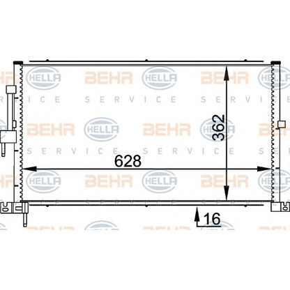 Фото Радиатор, охлаждение двигателя BEHR HELLA SERVICE 8FC351318311